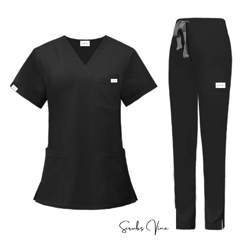 Black ScrubsVine Performance Scrub Set