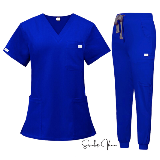 Royal blue ScrubsVine Performance Scrub Set